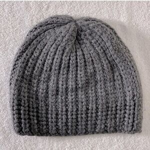 5/$25 Theory Grey Wool Viscose Mohair Blend Knit Toque Beanie Hat